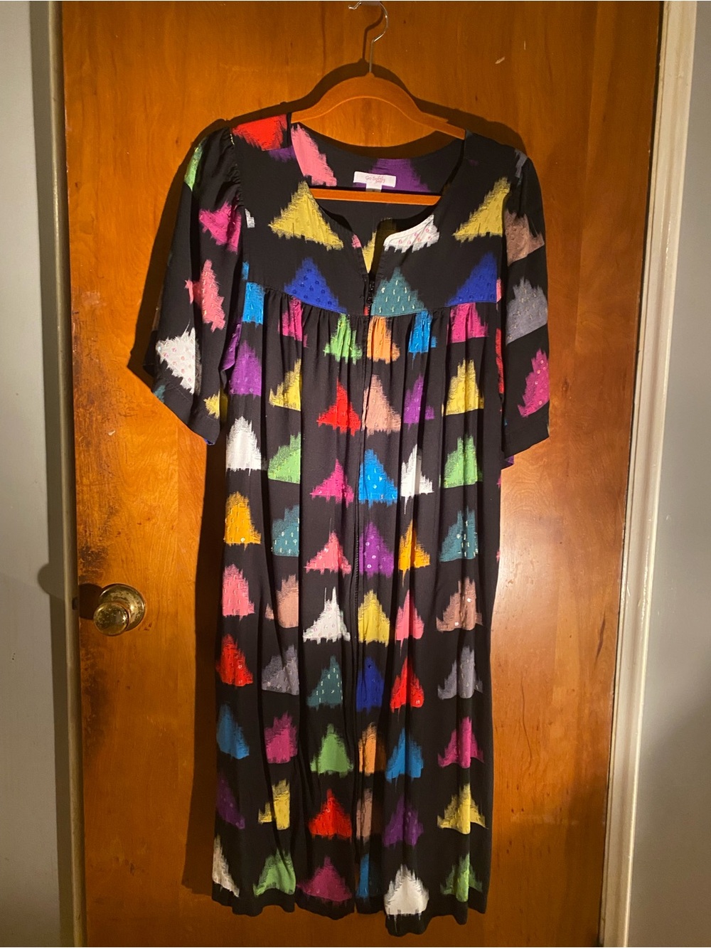 Vintage Go Softly patio house dress / loungewear muumuu
